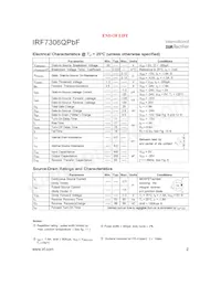 IRF7306QTRPBF數據表 頁面 2
