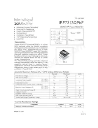 IRF7313QTRPBF Datasheet Cover