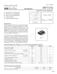 IRF7316TR Datasheet Cover