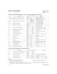 IRF7379QTRPBF數據表 頁面 2