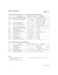 IRF7754TRPBF數據表 頁面 2