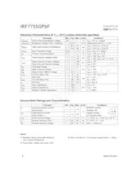 IRF7755GTRPBF Datenblatt Seite 2