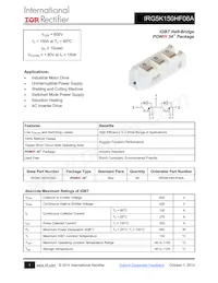 IRG5K150HF06A Datasheet Copertura