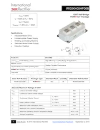 IRG5K400HF06B 데이터 시트 표지