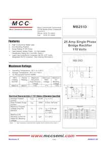 MB251D-BP Datasheet Cover