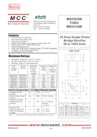 MB358W-BP Datasheet Cover