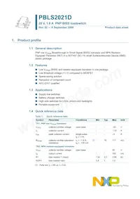 PBLS2021D Datasheet Pagina 2