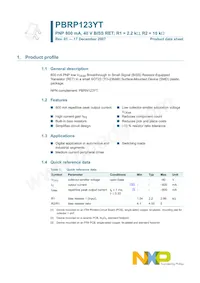 PBRP123YT Datasheet Pagina 2