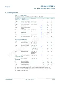 PBSM5240PFH數據表 頁面 3