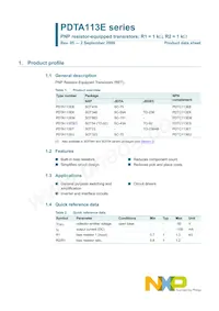 PDTA113ES Datasheet Page 2