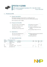 PDTA113ZMB Datasheet Page 2