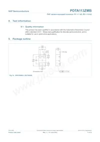 PDTA113ZMB Datasheet Page 8