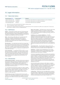 PDTA113ZMB Datasheet Pagina 11