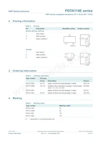PDTA114EEAF Datasheet Page 3