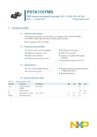 PDTA114YMB Datasheet Page 2