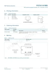 PDTA114YMB Datasheet Page 3