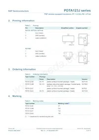 PDTA123JE Datasheet Page 3