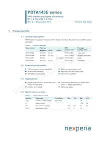 PDTA143EE Datasheet Cover