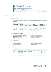 PDTA143ZE Datasheet Cover