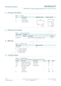 PDTB123YT Datasheet Pagina 3