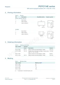 PDTC114ET/DG/B2 Datasheet Page 2