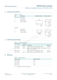 PDTC123JE Datasheet Page 3