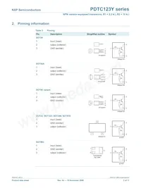 PDTC123YS Datasheet Page 3