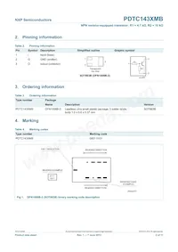 PDTC143XMB數據表 頁面 3