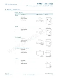 PDTC144VS Datasheet Page 3