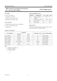 PDTC144WS Datasheet Pagina 3
