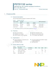 PDTD113EK Datasheet Page 2