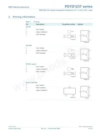 PDTD123TS Datasheet Pagina 3