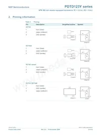 PDTD123YK Datasheet Page 3