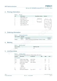 PIMN31 Datasheet Page 3