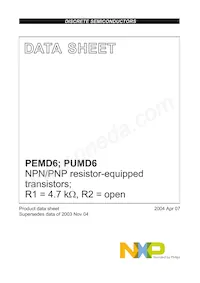 PUMD6/ZLX Datasheet Pagina 2