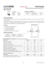 TSM1N45DCS RL Datasheet Cover