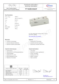 TT160N18SOFHPSA1 데이터 시트 표지