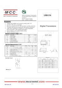 UMH1N-TP Datasheet Cover