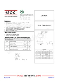 UMH2N-TP Datasheet Cover