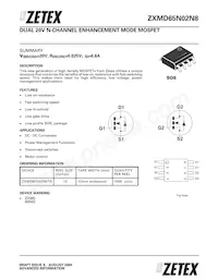 ZXMD65N02N8TA Datasheet Cover
