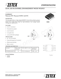 ZXMD65N03N8TA Datasheet Cover