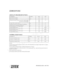 ZXMD65P03N8TA數據表 頁面 2
