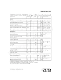 ZXMD65P03N8TA Datasheet Page 3