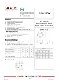 2N7002KDW-TP Datasheet Cover