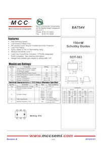 BAT54V-TP Datasheet Cover