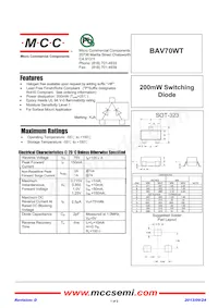 BAV70WT-TP Datasheet Copertura