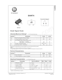 BAW74-D87Z Datasheet Cover