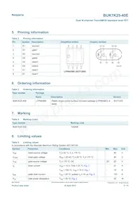 BUK7K25-40E Datasheet Page 2