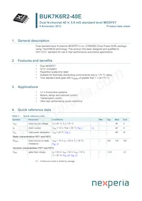 BUK7K6R2-40EX Datenblatt Cover