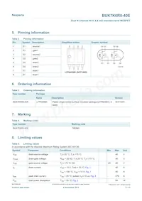 BUK7K6R8-40E Datasheet Page 2